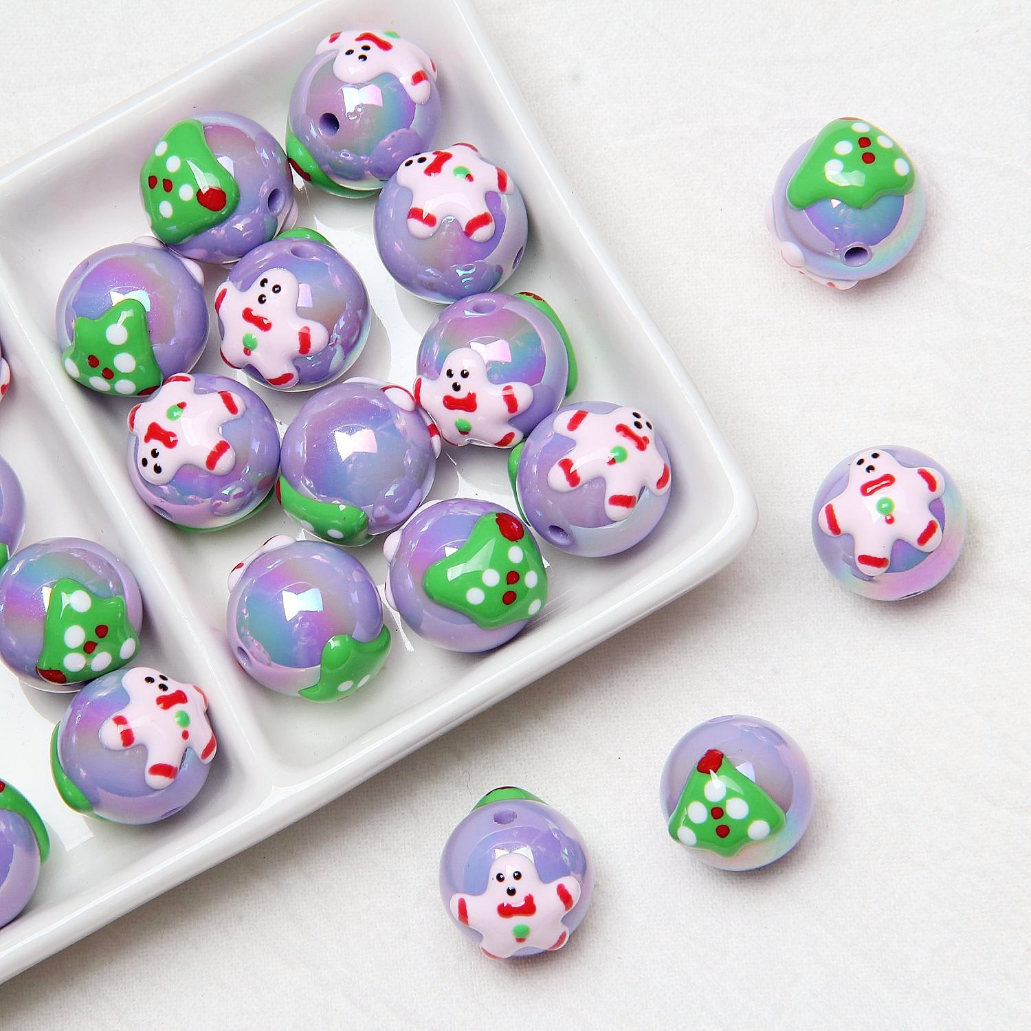 Wholesale 16mm Christmas Acrylic Beads